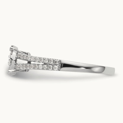 Complete Diamond Cluster Engagement Ring — photo set