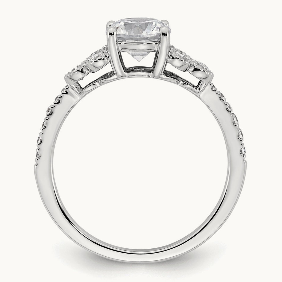 Round Semi-Mount Engagement Ring — 1 ct, 7