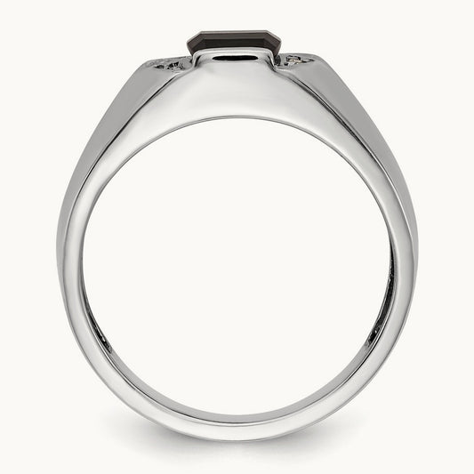 AA Diamond Men's Ring, 14K White Gold