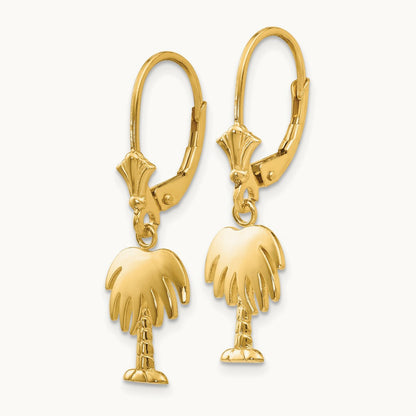 Palm Tree Leverback Earrings — photo set