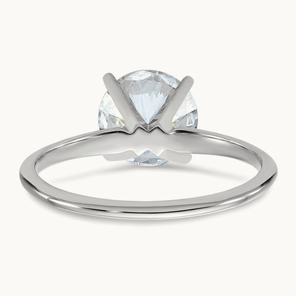 Round Solitaire Engagement Ring, 2.00 ct tw Lab-Grown Diamond — 14K White Gold