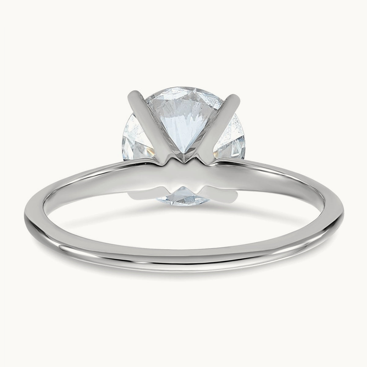 Round Solitaire Engagement Ring, 2.00 ct tw Lab-Grown Diamond — 14K White Gold