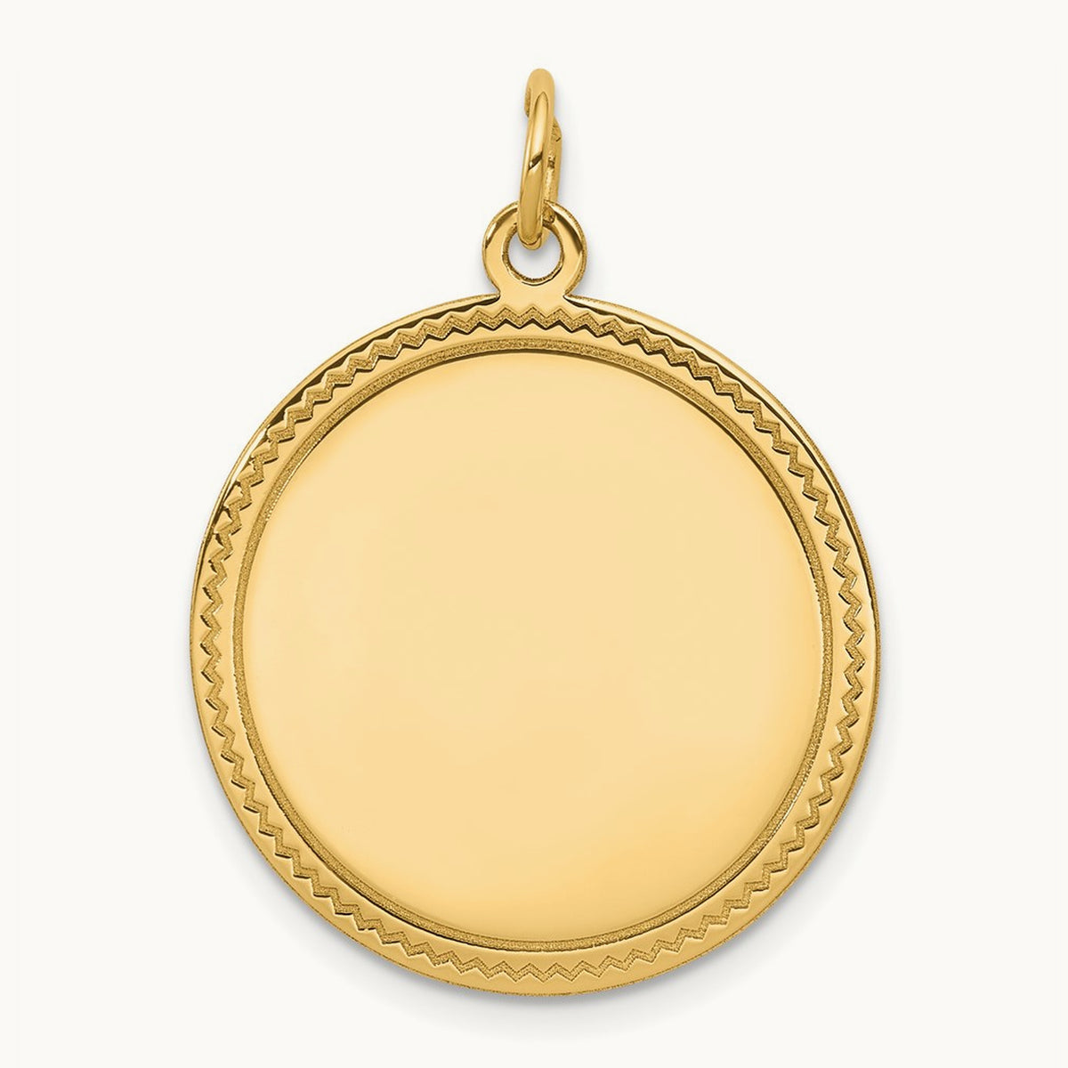 Plain .013 Gauge Engravable Round Disc Charm — 29mm