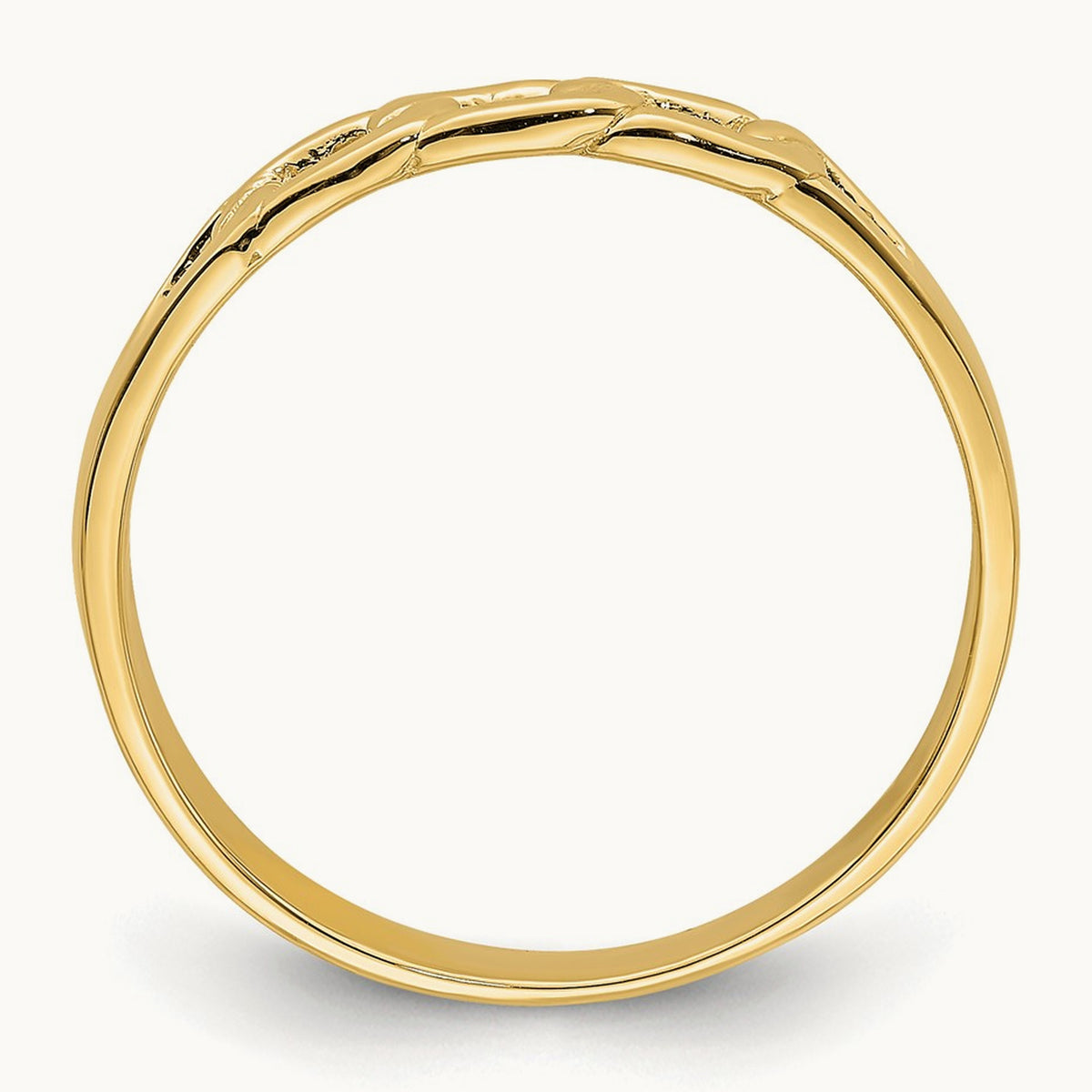 Polished Link Band Ring, 14K