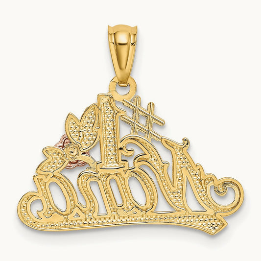 w/White Rhodium DC #1 NANA w/Rose Pendant, 14K Two-tone