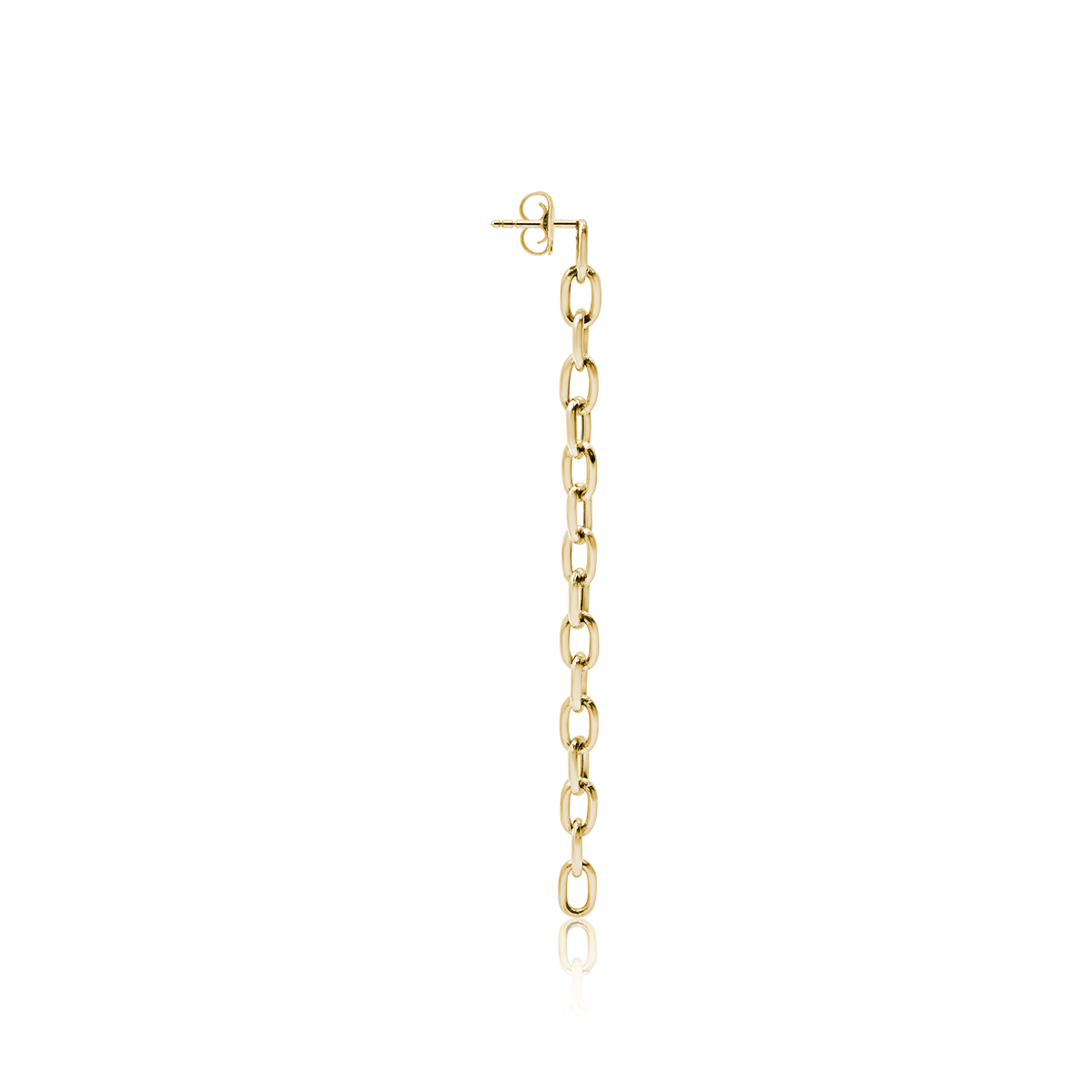 Light Elongated Cable Chain Earrings