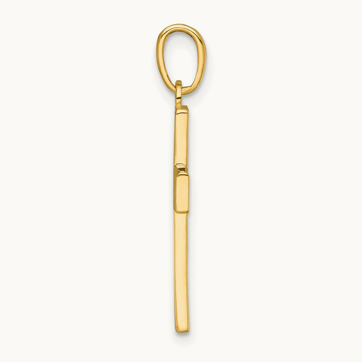 Polished Cut-Out Cross Charm — 26.4mm