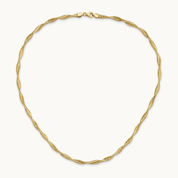 Polished Twisted Stretch Necklace, 14K — Leslie's