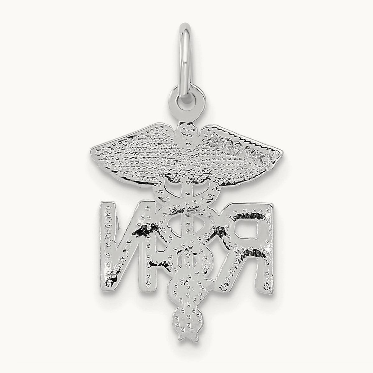 RN Nurse Charm — 14K White Gold, 26mm