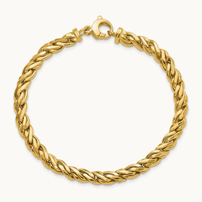 Polished Fancy Twist Bracelet, 14K