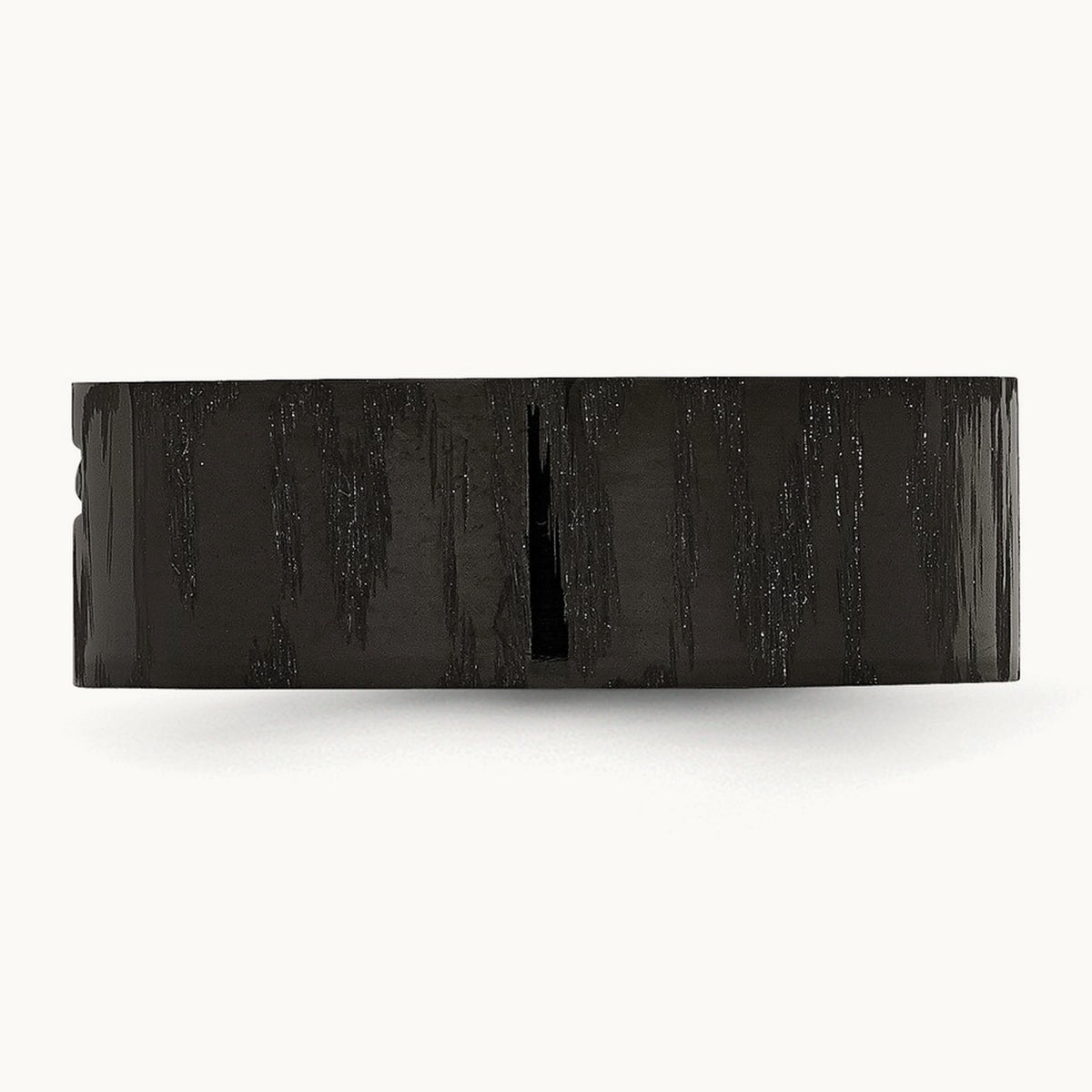Polished/Matte Black IP-plated 1/20ct Diamond Cross Band, Stainless Steel