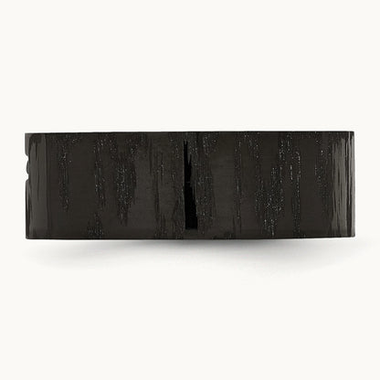 Polished/Matte Black IP-plated 1/20ct Diamond Cross Band, Stainless Steel