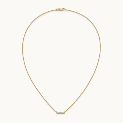 Diamond Bar 18 inch Necklace — 14K Yellow Gold, 0.096 ct
