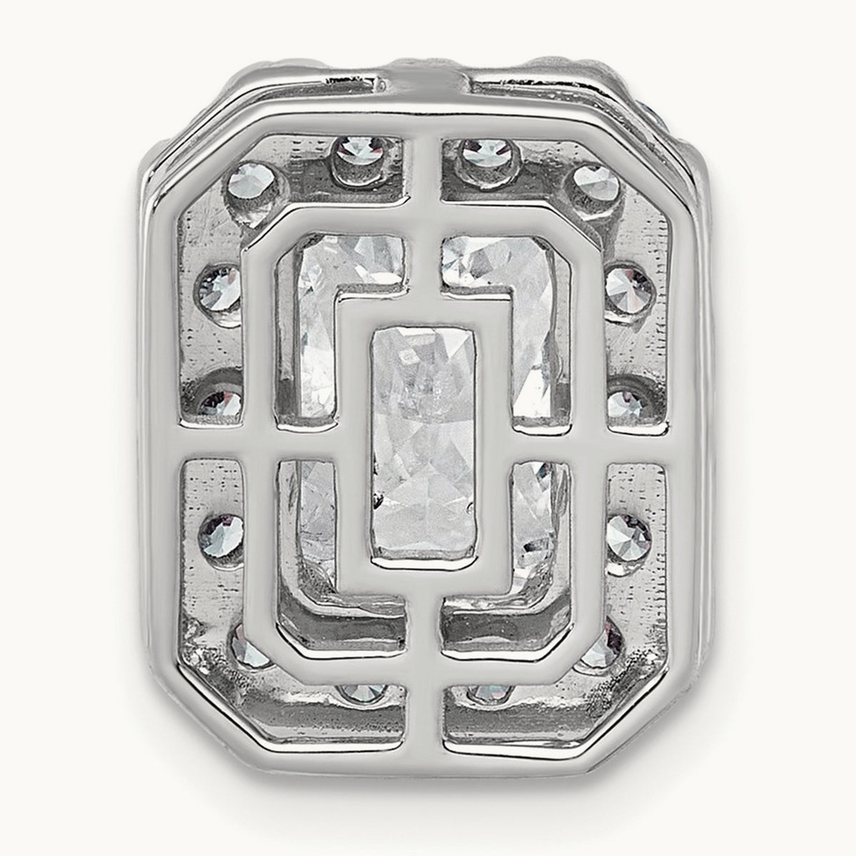 Radiant Halo Chain Slide, 0.25-5.50 ct tw Lab-Grown Diamond — 3 1/2 ct, 14K White Gold