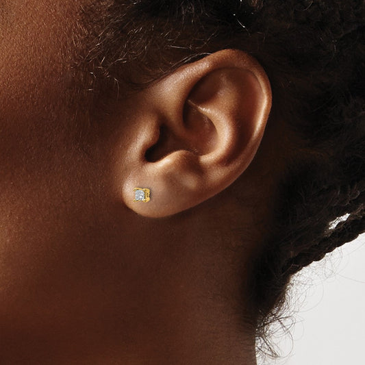 Princess Four-Prong Stud Earrings, 0.25-6.00 ct tw Lab-Grown Diamond