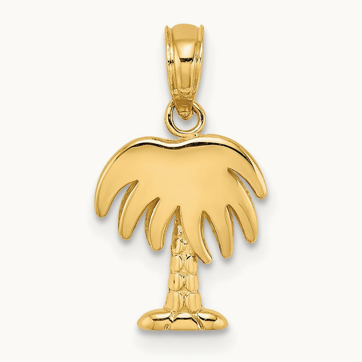 Charleston Palm Tree Charm — 14K Yellow Gold, 18mm