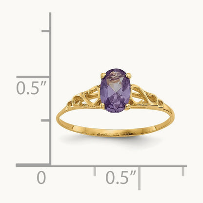 Madi K Synthetic Alexandrite Ring, 14K