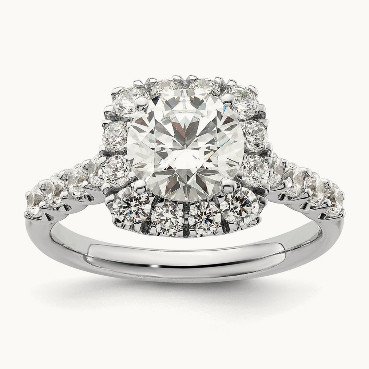 Semi-Mount Halo Engagement Ring, 1.00 ct tw Lab-Grown Diamond