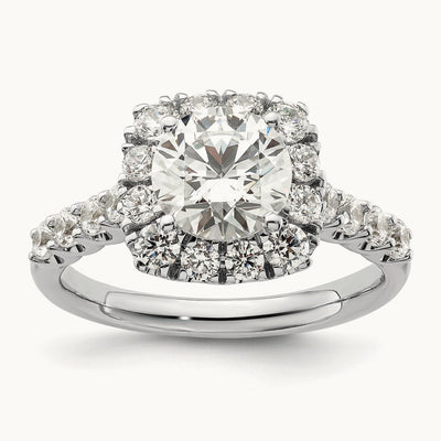 Semi-Mount Halo Engagement Ring, 1.00 ct tw Lab-Grown Diamond