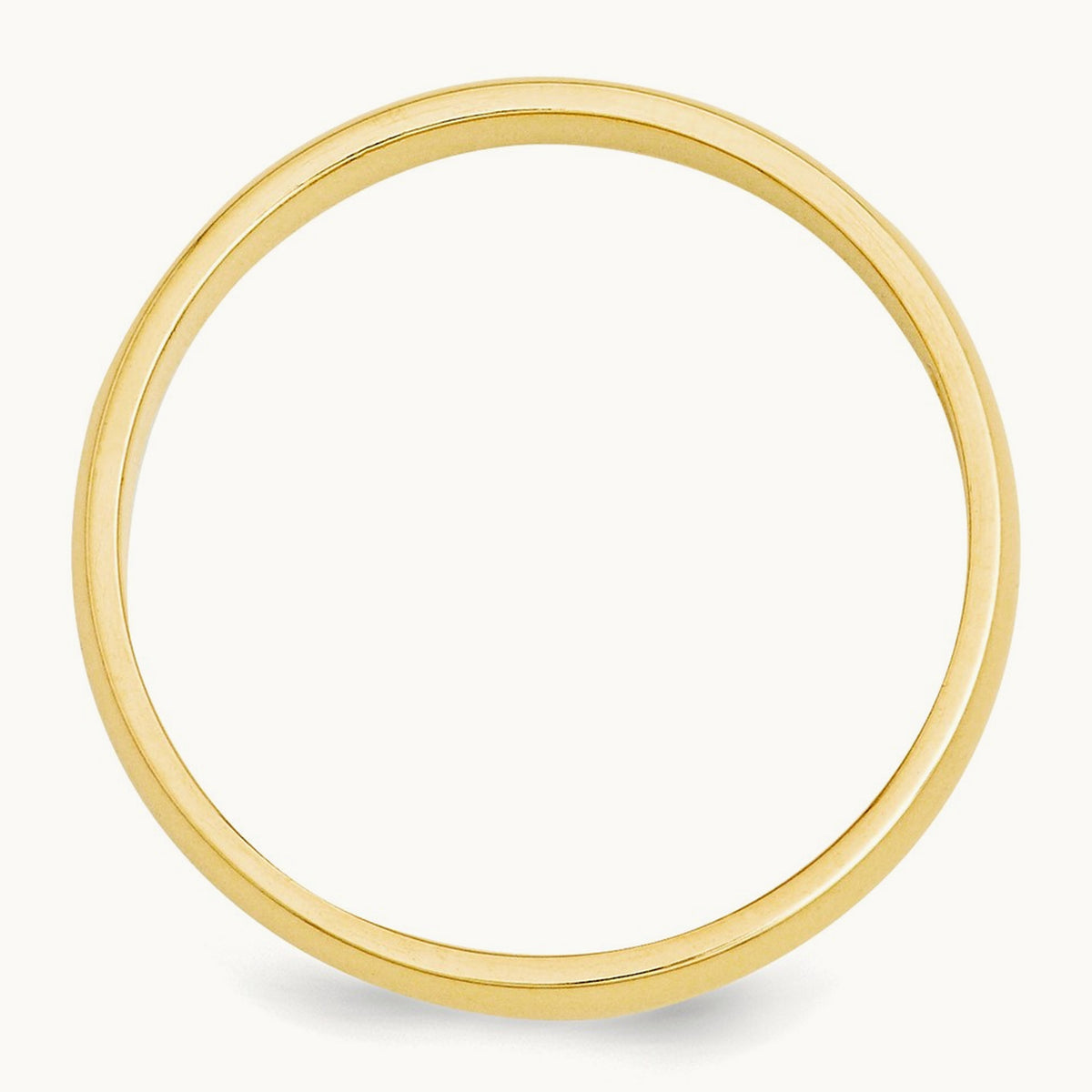 Half Round Band, 3mm, 10K Yellow Gold
