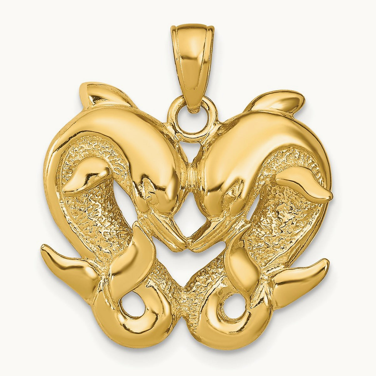 Dolphins Pendant, 14K