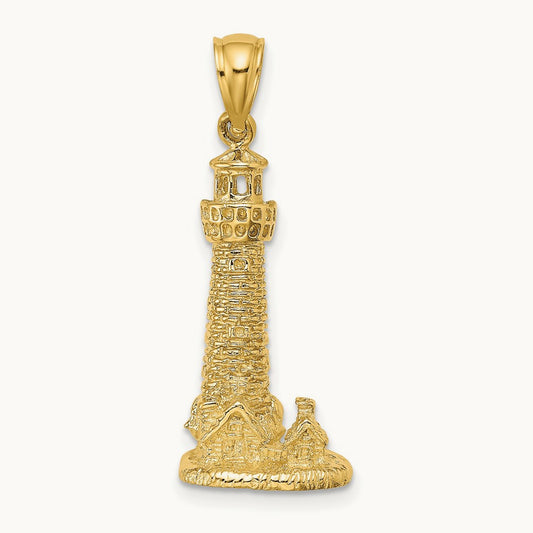 2-D Assateague Island Lighthouse, Va Charm, 14K