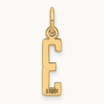 Small Elongated Number 3 Charm, 14K