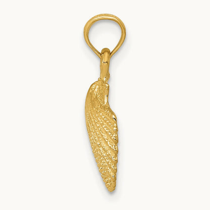Scallop Shell Pendant, 14K