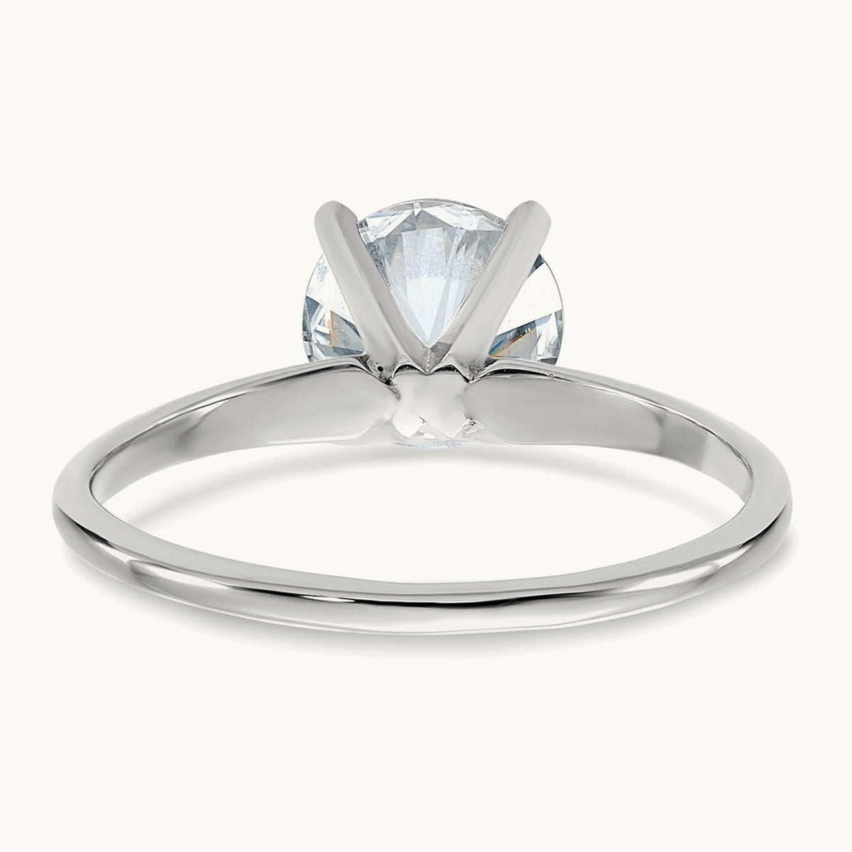 Round Solitaire Engagement Ring, 1.75 ct tw Lab-Grown Diamond — 14K White Gold