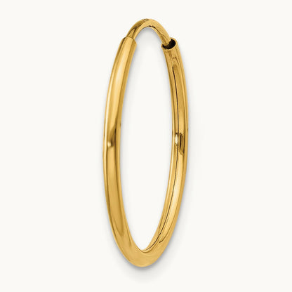 Single 14k Endless Hoop Earring, 1.20mm