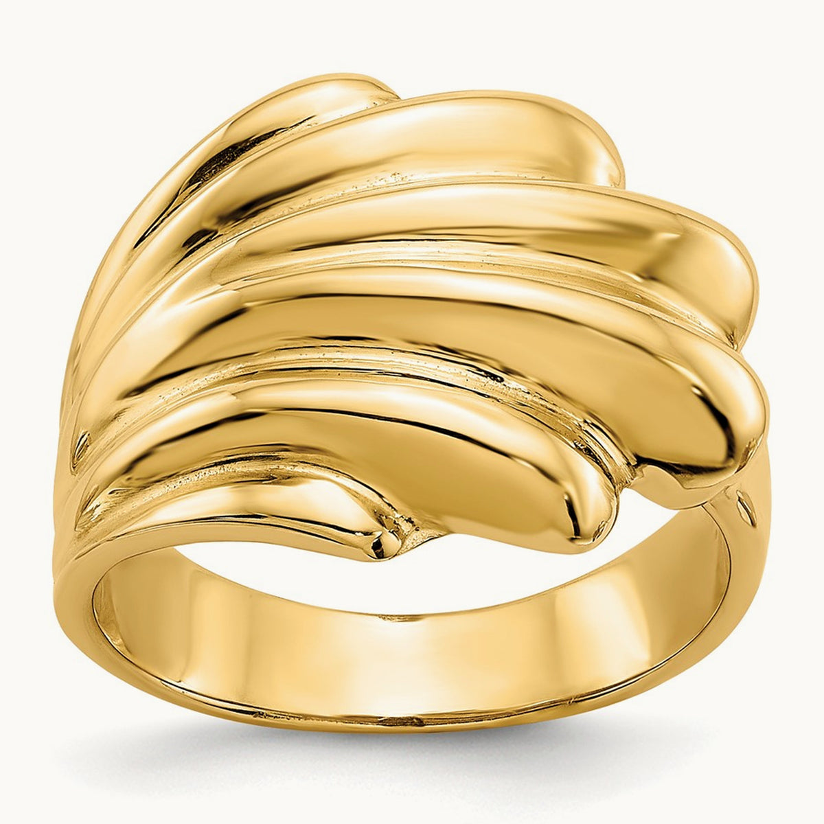 High Polished Dome Ring, 14K