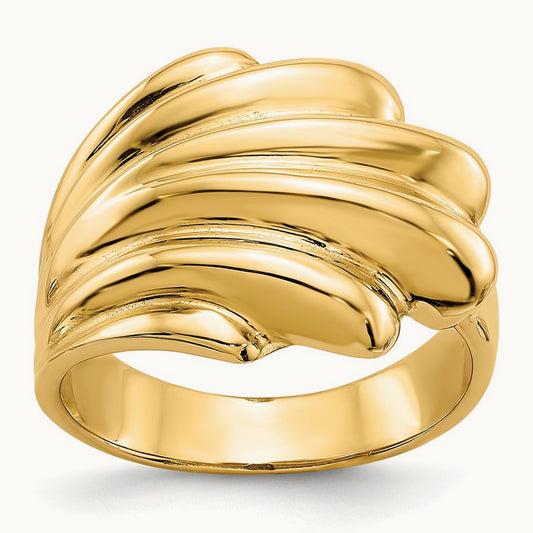 High Polished Dome Ring, 14K