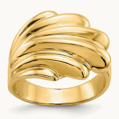 High Polished Dome Ring, 14K