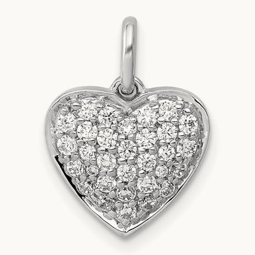 Cluster Heart Pendant, 0.50 ct tw Lab-Grown Diamond