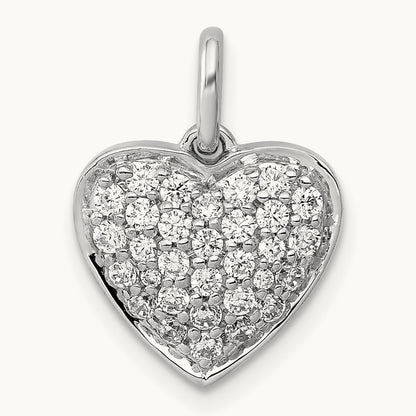 Cluster Heart Pendant, 0.50 ct tw Lab-Grown Diamond
