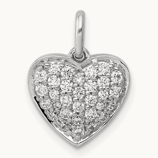 Cluster Heart Pendant, 0.50 ct tw Lab-Grown Diamond
