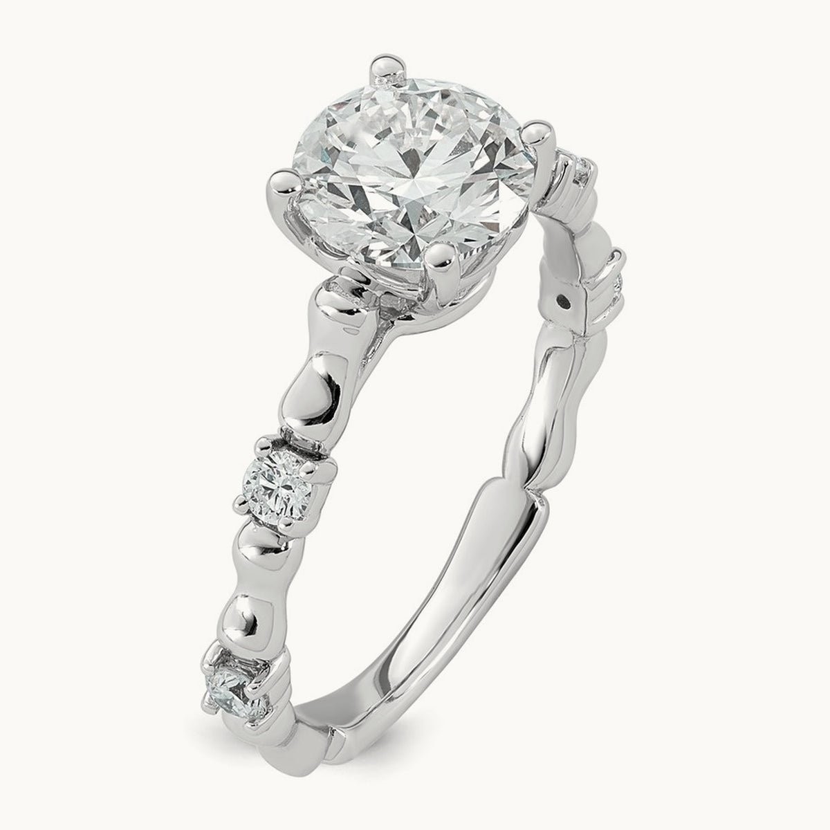 Round Center Ring, 1 5/8-3 1/4 ct Lab-Grown Diamond