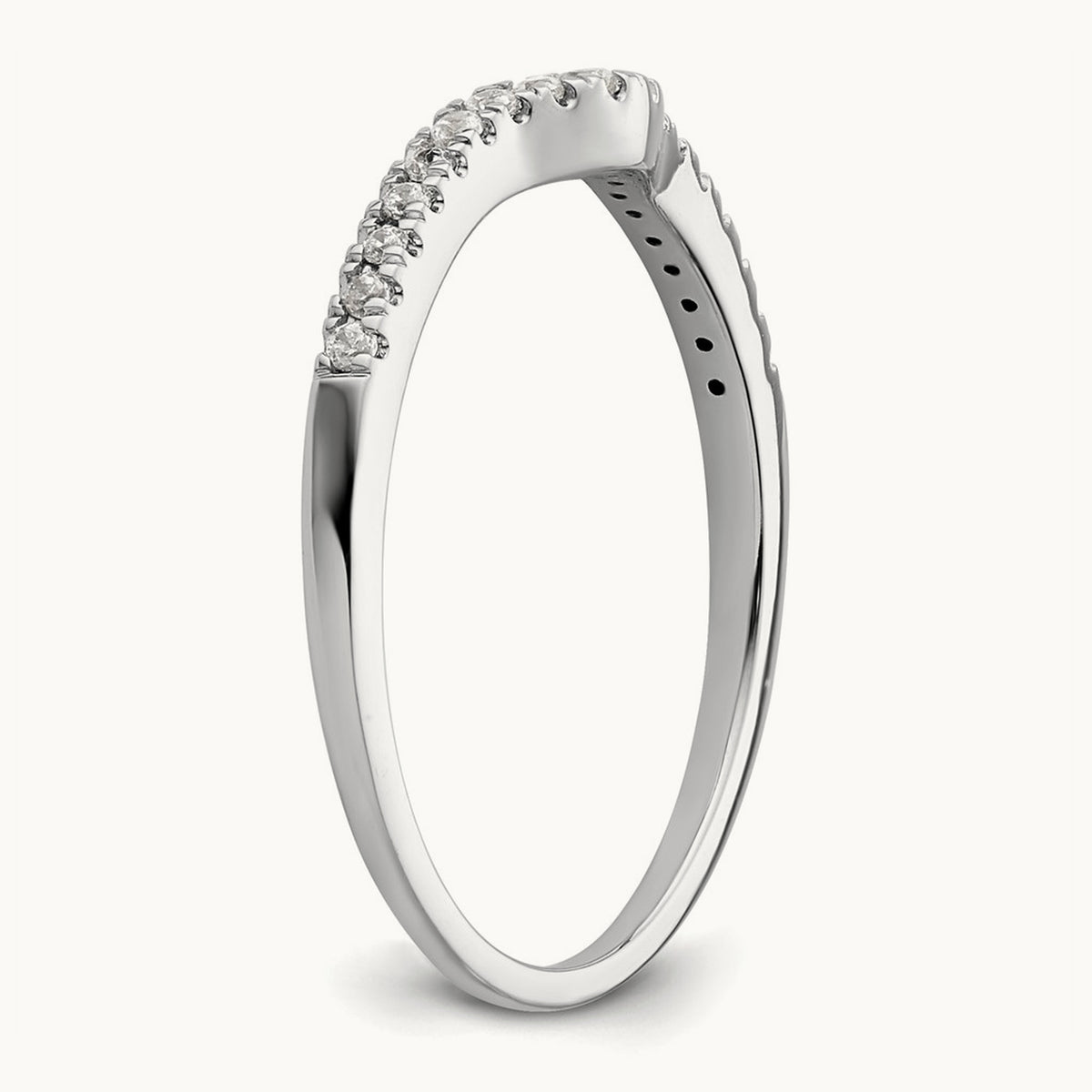 Diamond Wedding Band, 14K White Gold