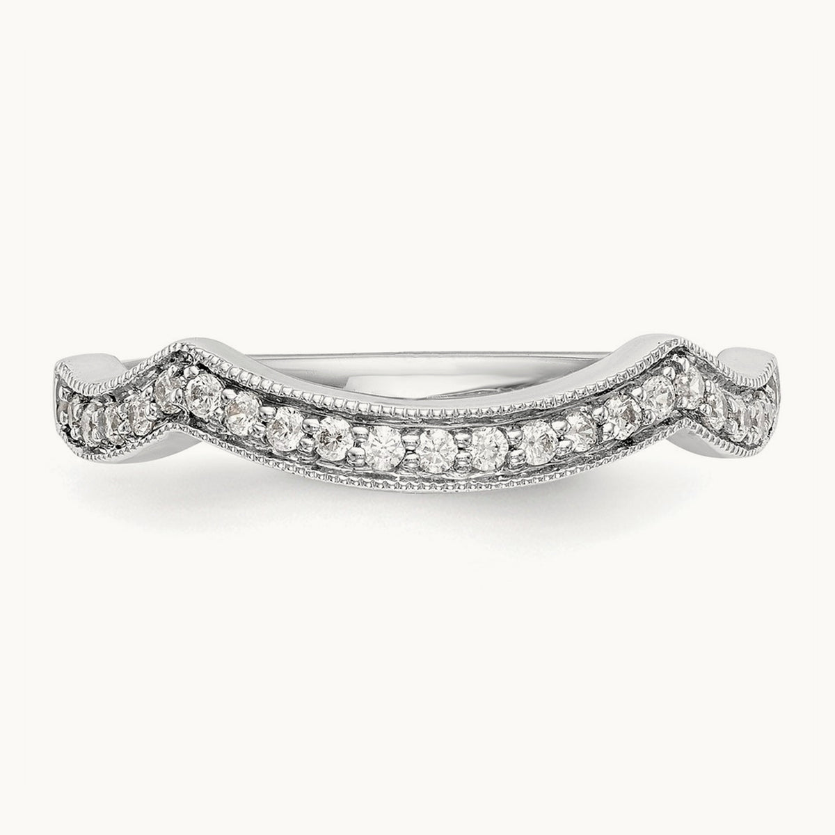 Diamond Wedding Band, 14K White Gold