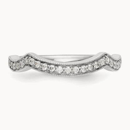 Diamond Wedding Band, 14K White Gold