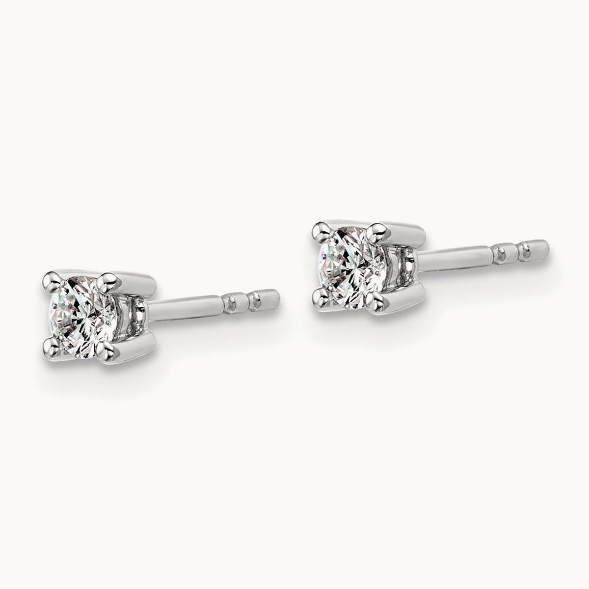 Round Heavyweight Stud Earrings, 0.10-7.00 ct tw Lab-Grown Diamond — 1/4 ct, 18K White Gold