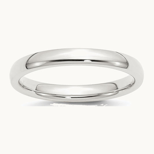 Sterling Silver 3mm Comfort Fit Band