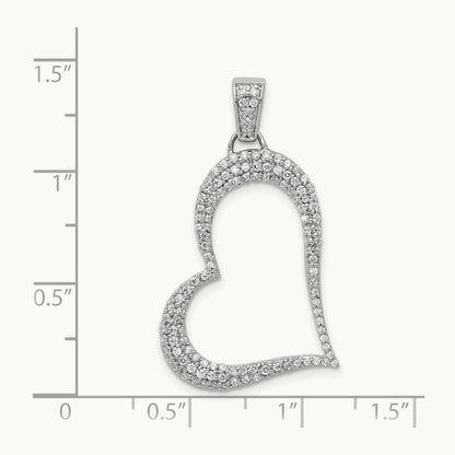 Diamond Heart Pendant — 35.5mm
