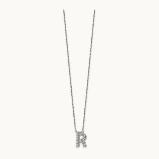 Initial R Necklace, 0.20 ct tw Lab-Grown Diamond