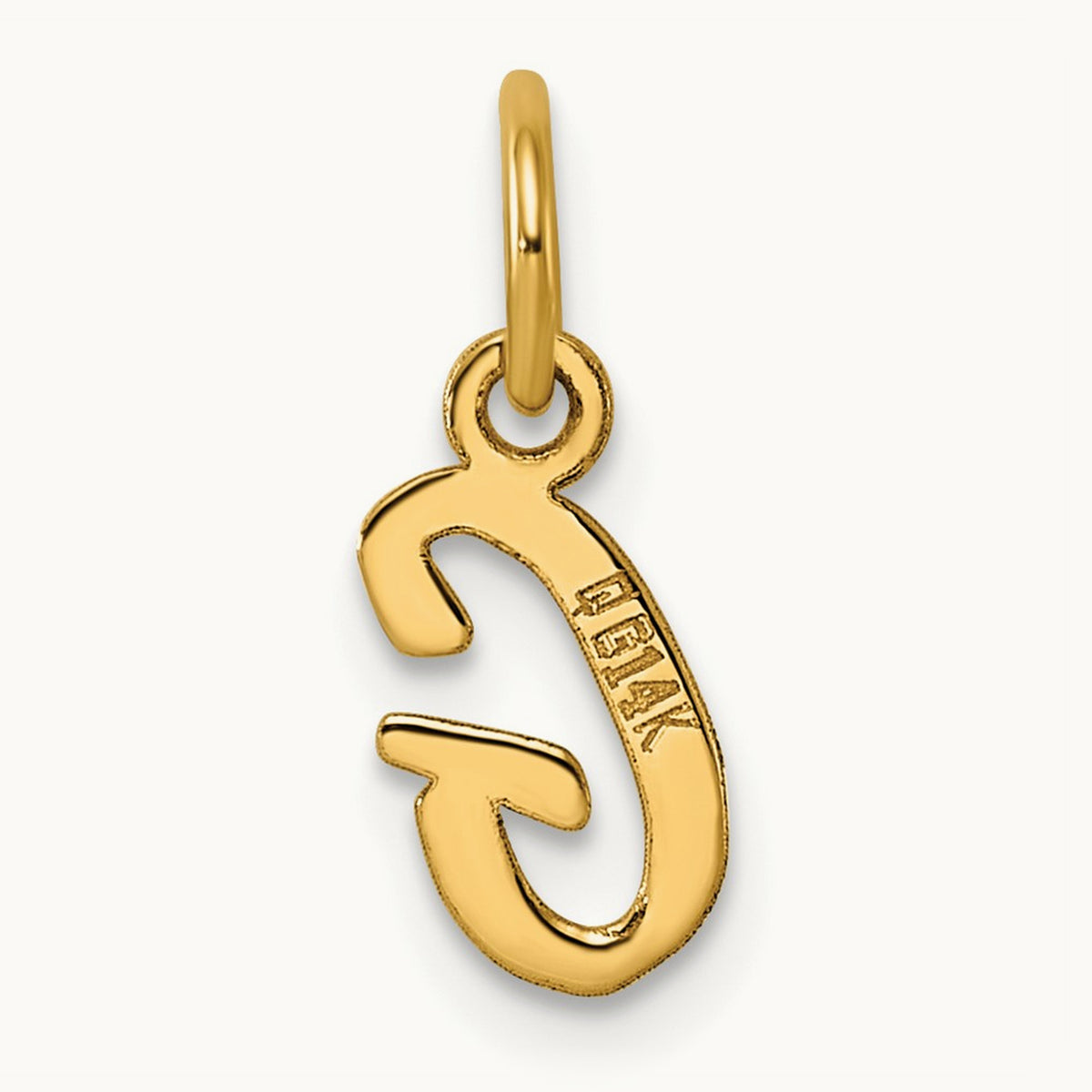 Small Script Letter G Initial Charm, 14K