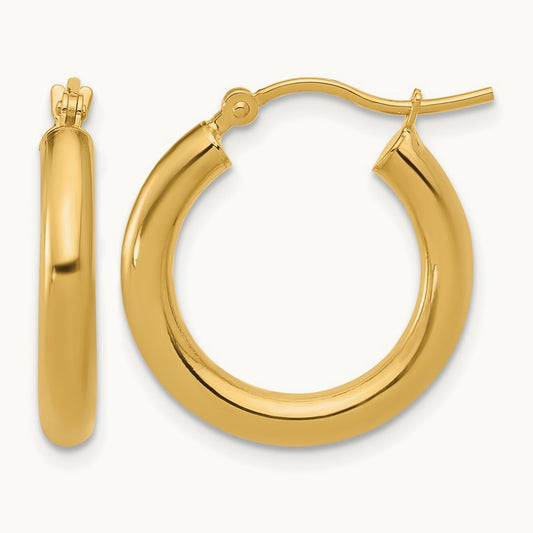 Polished Hinged Hoop Earrings, 10K — Leslie's