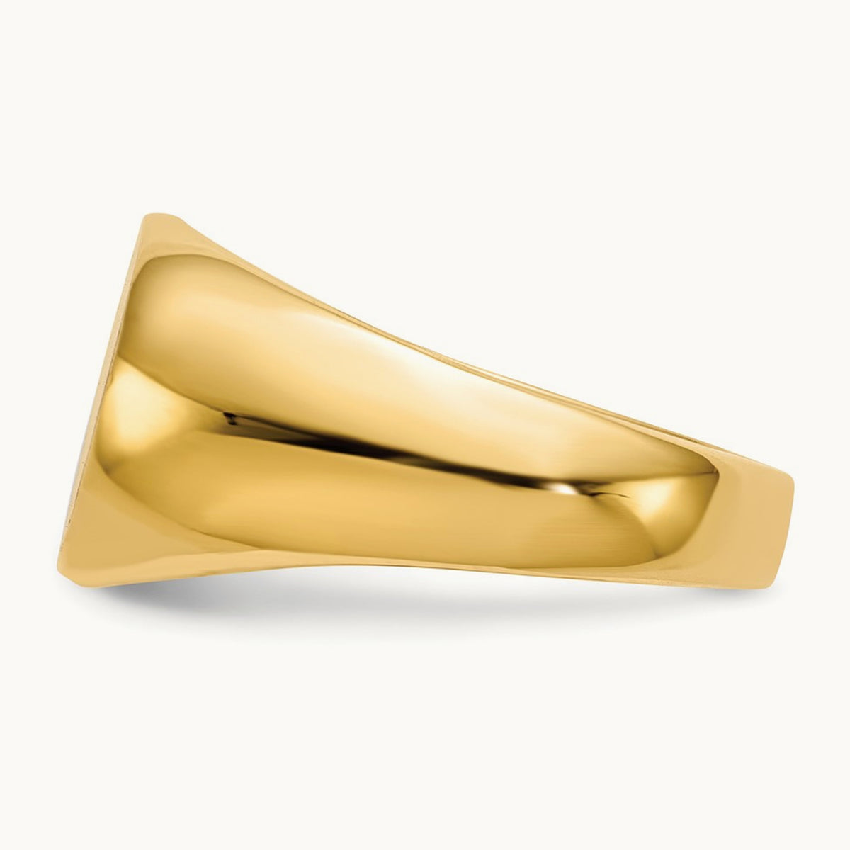 12.5x9. Open Back Signet Ring, 5mm, 14K
