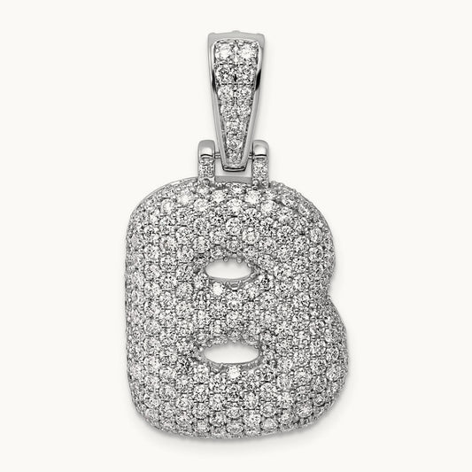 Initial B Large Pendant, 3.25 ct tw Lab-Grown Diamond