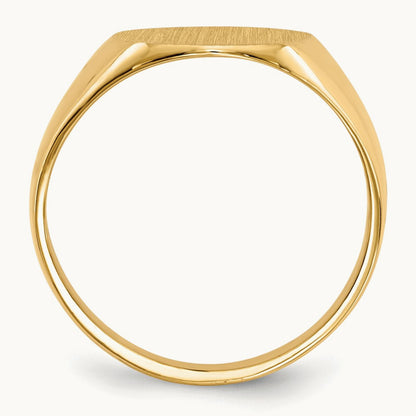 Open Back Mens Signet Ring — photo set
