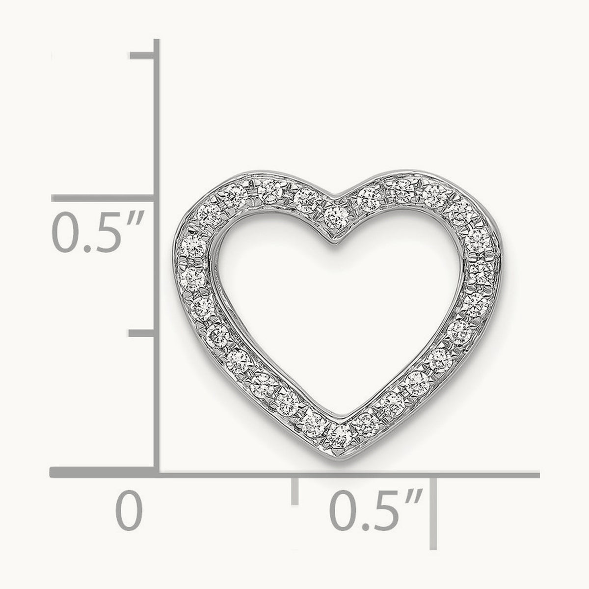 1/6ct. Diamond Heart Chain Slide — photo set